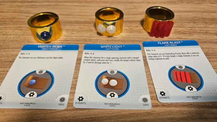 Lote Heroclix 3 Super Chases Anéis Mandarim Com Cartas