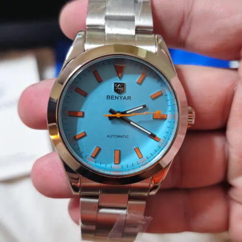 BENYAR BY-5218 - Relógio Automático - Estilo Explorer - Pulseira em Aço - 40mm
