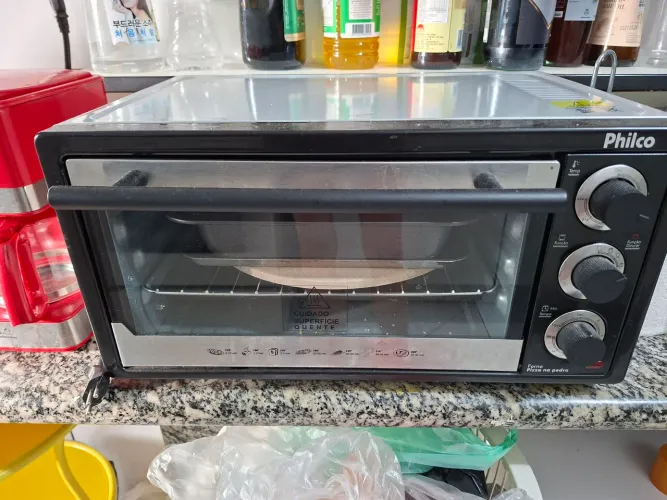 Forno Elétrico 21L Philco 056101005 - Timer c/ Pedra para Pizza Novinho