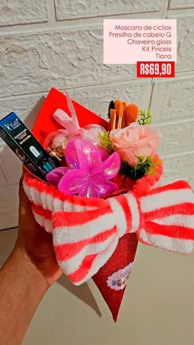 Presente buquê de maquiagem