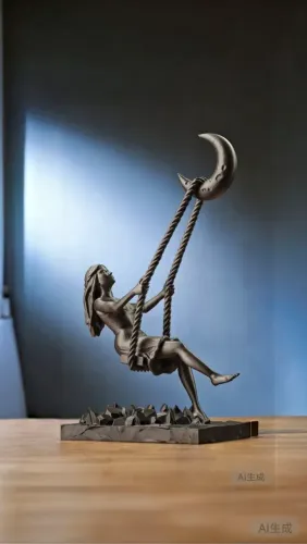 Escultura menina Lua