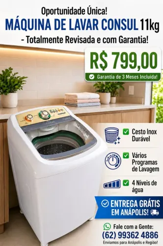 Máquina de lavar Revisada e com Garantia Parcelo no Cartão 