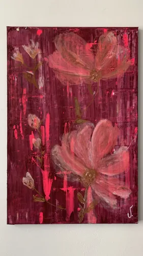 Tela de pintura quadro florir 40X60