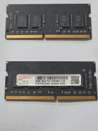 Pentes de memória para notebook (2 x 32 gb), DDR4, 3200 mhz, 1,2 v