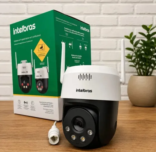 Câmera IP Wi-fi 360° Speed Dome Profissional com Rastreamento de Movimento e Áudio