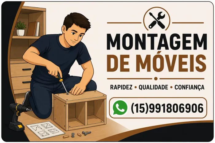 Montador de móveis. Horários disponíveis.