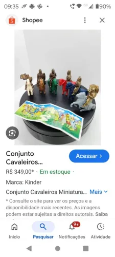 Cavaleiros medieval Kinder ovo coleção completa década de 90 de chumbo de