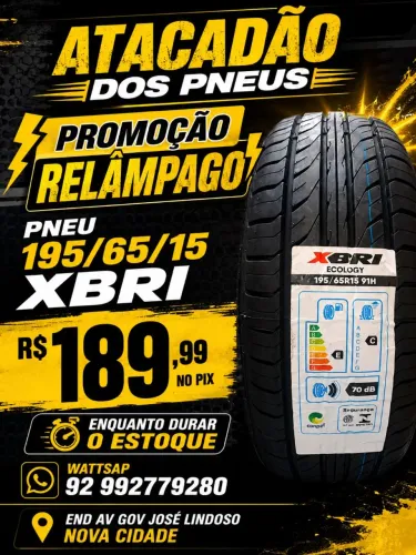 PNEU 195/65/15 XBRI R$ 189,99 NO PIX