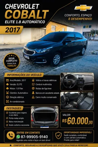 Chevrolet Cobalt Elite 1.8 8V Econo.flex 4P Aut. 2017