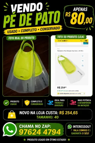 Vendo Pé de Pato /Nadadeira