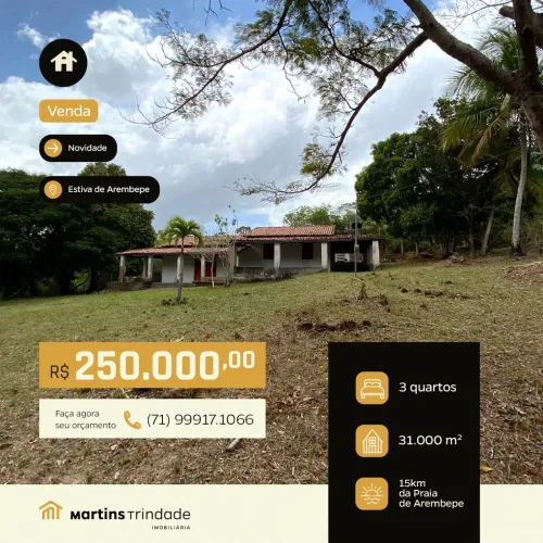 SITIO RURAL em CAMAÇARI - BA, ÁREA RURAL DE CAMAÇARI