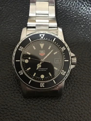 Relógio masculino TAG Heuer Professional Quartz 929-206G-20, versão grande, estilo vintage
