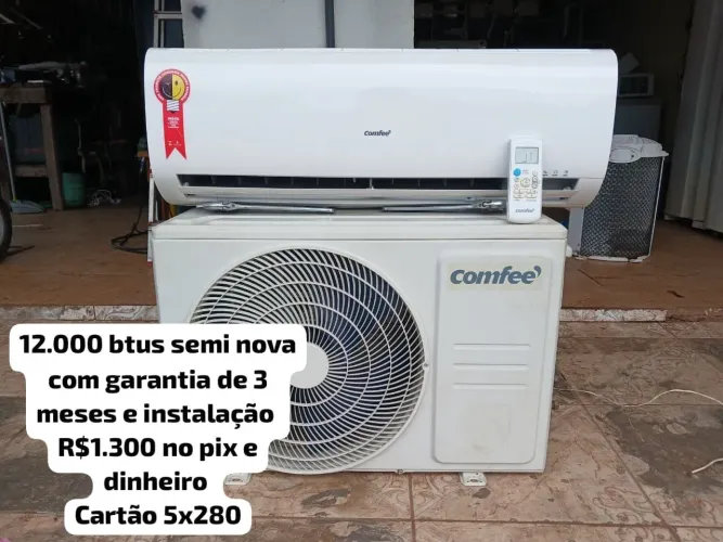 Central de ar 12.000 btus com instalação e garantia de 3 meses