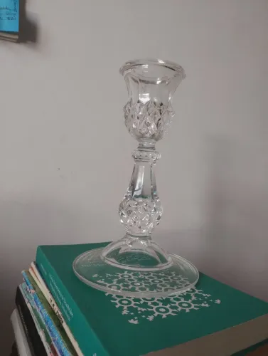 Castiçal Porta Vela Vidro
