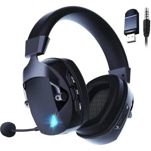 Headset Gamer Sem Fio Acinaci, Bluetooth, 2.4G, USB, 3.5mm, PC, PS5, NS, 12x 19,24