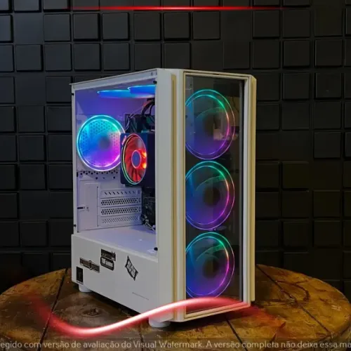 Computador Gamer Ryzen 5 5600G, 16GB, NVMe 500GB, Fonte 500W, Gabinete RGB