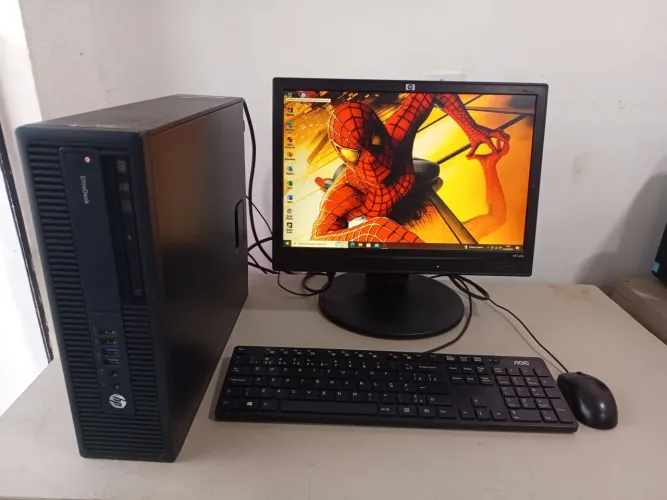 Computador HP elitedesk A8 8GB monitor completo