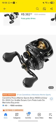 CARRETILHA MARINE SPORT BRISA Ls 11000 Lado direito