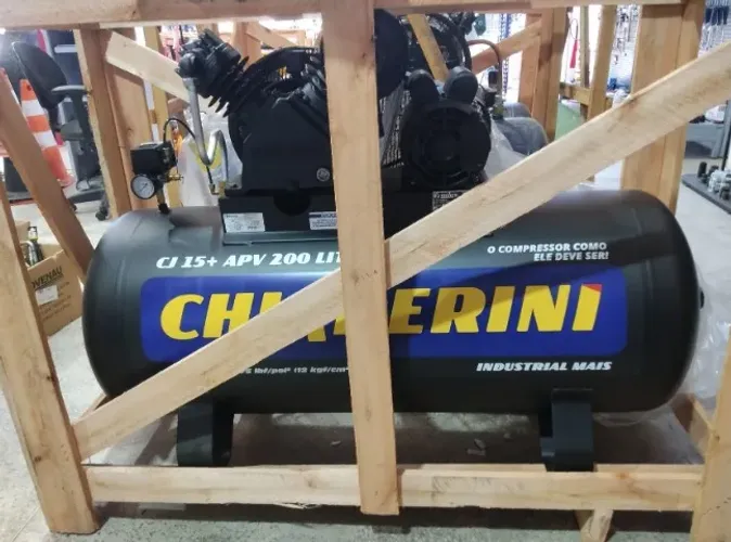 Compressor de ar 200 litros 15 pes 3 hp 175 libras 220V industrial CHIAPERINI ( PROMOÇÃO )