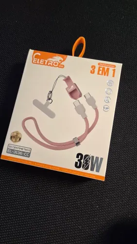 Cabo carregador e suporte para celular