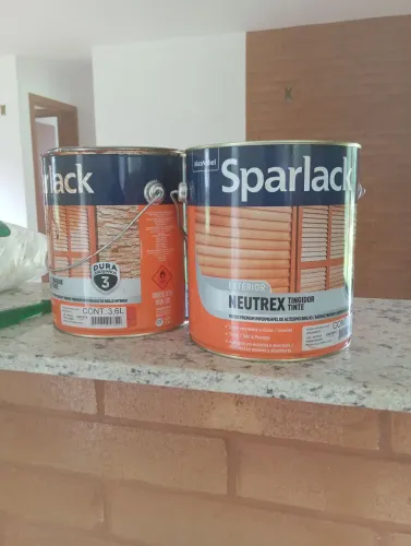 2 latas de verniz sparlack maritimo(  nogueira outra incolor natural brilhante 3,6 litros 