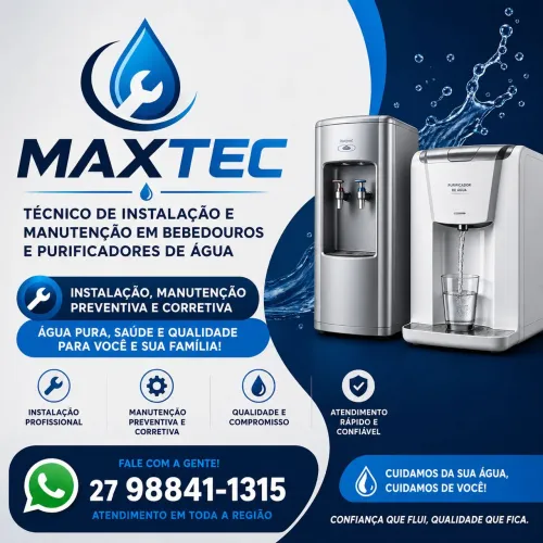  Conserto de Bebedouro e Purificador | Instalação Rápida - MAXTEC