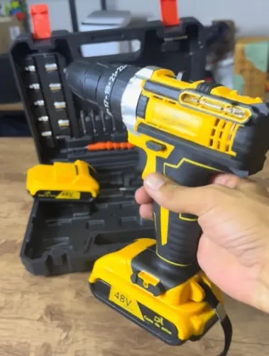 Parafusadeira 48v 3 em 1 com maleta completa 