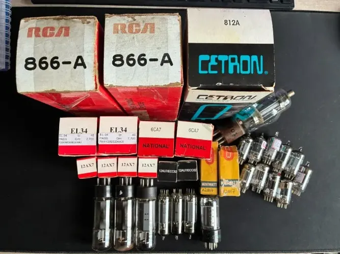 Válvulas Vintage NOS EL34-EL84-6CA7-12AX7-12AU7-866A-812A-6V6-807