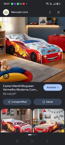 Cama do relâmpago McQueen 
