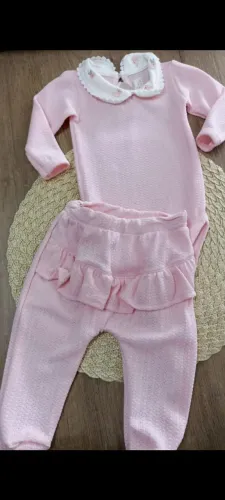 Conjunto bebê inverno rosa