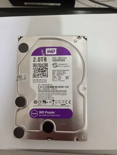 HD de 2tb wd purple para CFTV, em perfeito estado de funcionamento