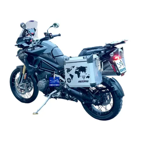 Par Bauletos Aluminio Braz Acessorios 37L - Encaixa Suporte Original da Tiger 900 e 1200