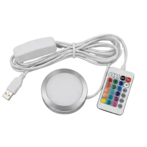 Lâmpada de Led Diy Redondo Pastilha Branca - RGB 2W - Luminaria Colorida