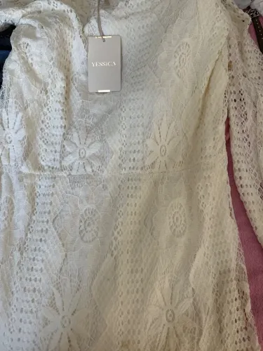 Vestido imitando Marta Medeiros de renda