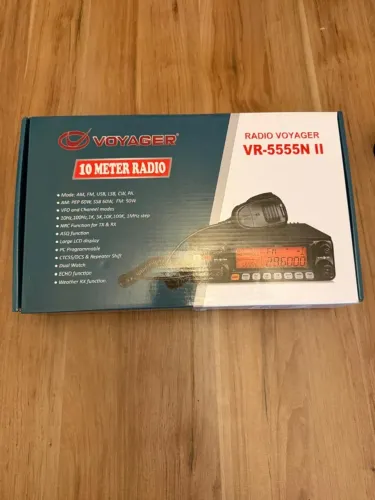 Rádio Voyager VR-5555NII PX 10 metros AM, FM, USB,LSB, CW, PA ECO