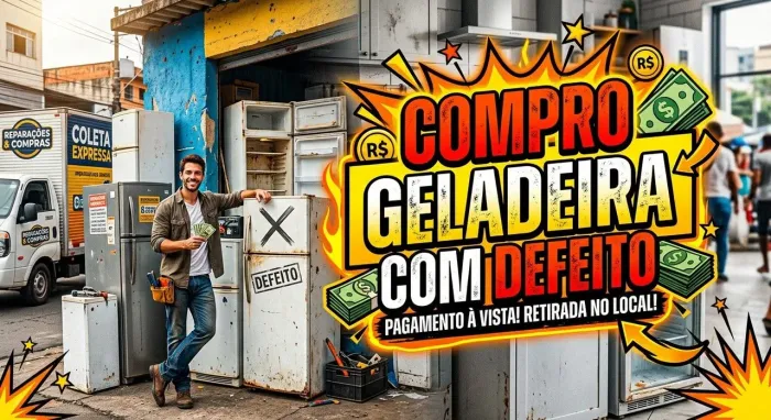Compro geladeiras com defeito