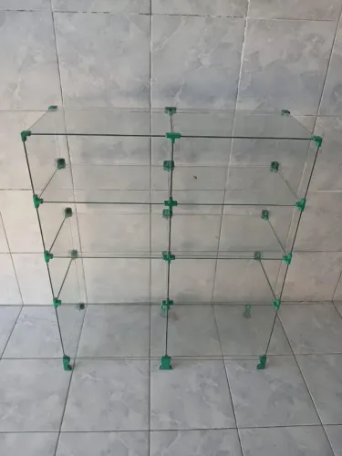Balcão/estante de vidro 