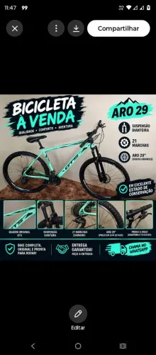 Bicicleta aro 29 C/ nota (ENTREGO)
