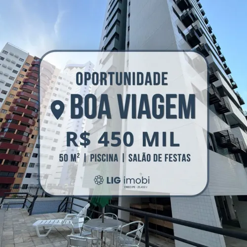 Oportunidade para Venda em Boa Viagem! | 50m² | 2 Quartos | Excelente Localização e mais