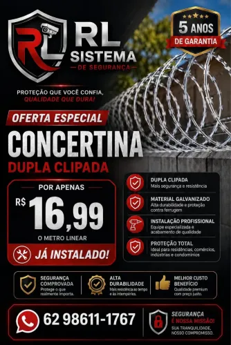 Concertina dupla Clipada 45cm 