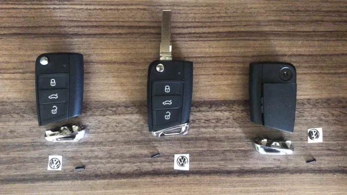 Carcaça de chave Volkswagen Modelo Novo - Golf MK7+, Polo, Virtus, Jetta, Nivus, etc.