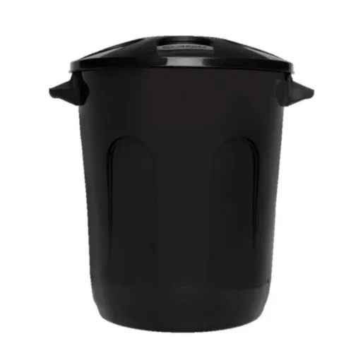 Cesto 10litros preto com tampa jaguar