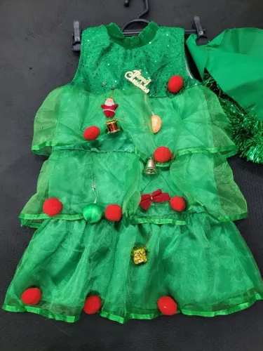 fantasia árvore de natal infantil verde