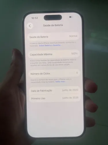 iPhone 15 pro 128gb, bateria 100% (nunca usado)