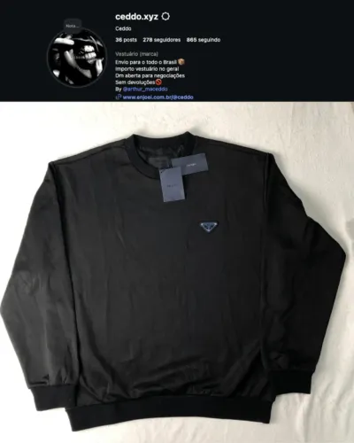 moletom crewneck prada
