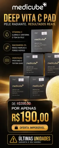 MEDICUBE DEEP VITA C PAD Pads com Vitamina C + Niacinamida 2% para uma rotina de skincare