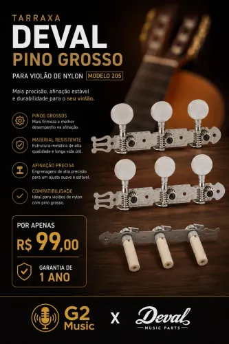 Tarraxa para violão Nylon Deval Luxo