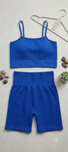 Conjunto de academia sem costura com proteção ultra violeta