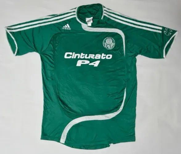Rara Camisa de Jogo do Palmeiras 2007 adidas #19 Makelele Futebol