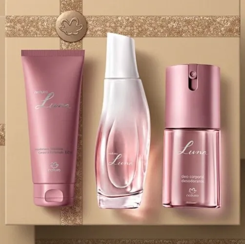 Combo Luna Colônia + Deo Colônia Corporal + Hidratante Para Mãos De Natura Produto Novo